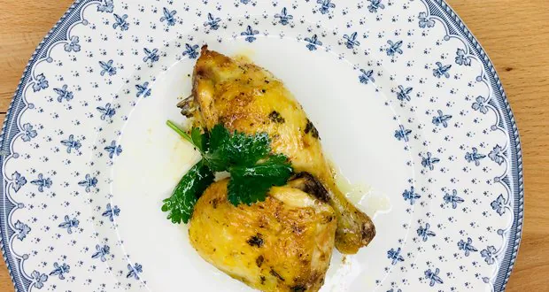 pollo marinado con cilantro